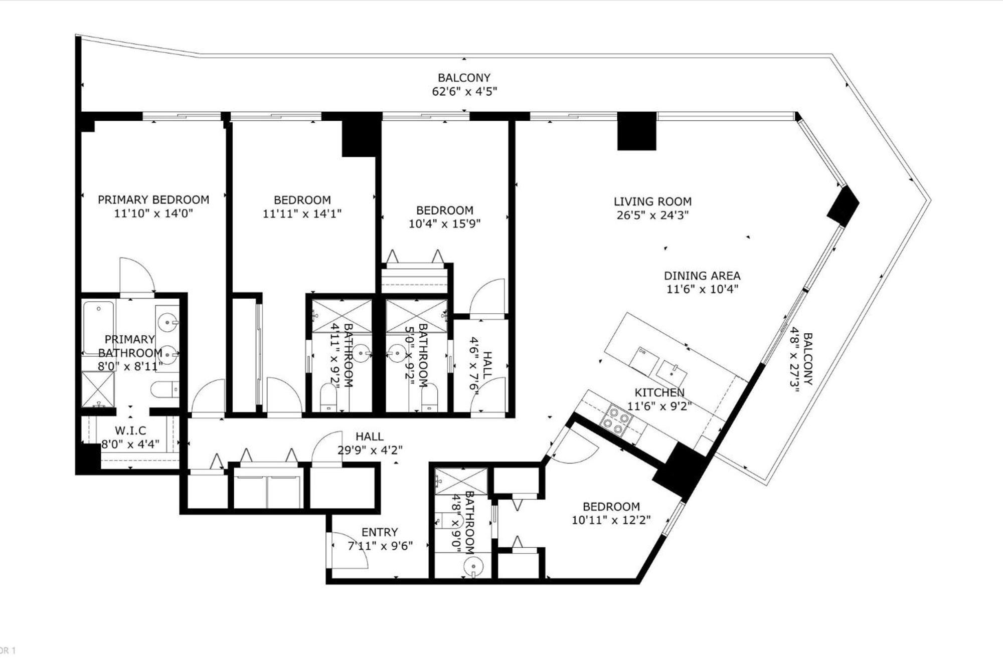 Apartment Posh Ocean View Penthouse - Heated Pool, Gym, Office! 10mins Miami